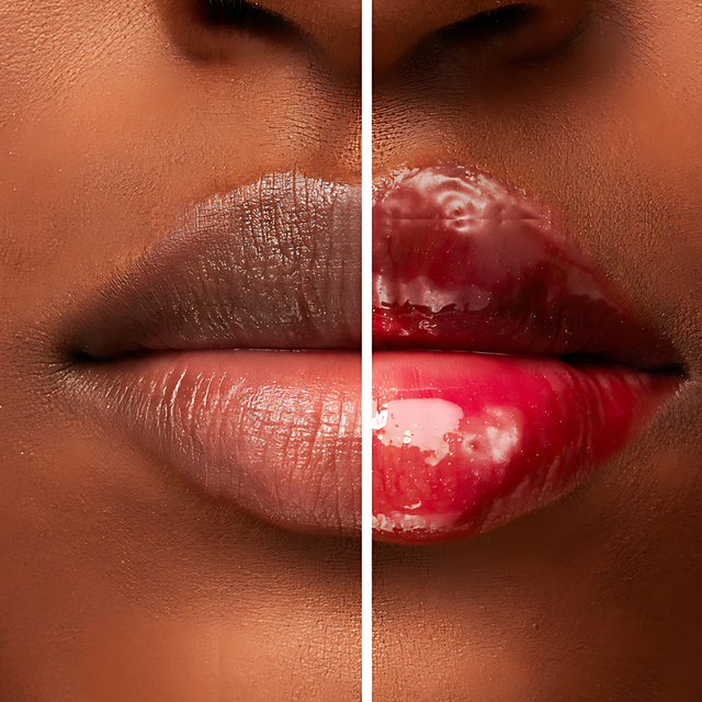 Fran by Franciny Ehlke LipChilli Plumping Lip Gloss, Instant Shine & Hydration – 0.16 oz (4.5 g) before and after style look – Buy now at MKPBR.COM – Worldwide Shipping