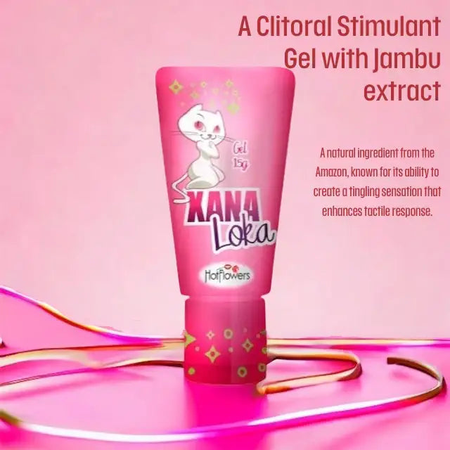 Hot Flowers Xana Loka Clitoral Stimulant Gel – Awaken Your Senses: Explosive Tingling with Jambu, 0.53 oz (15 g) – A single tube emphasizing its key ingredient, Jambu, a natural Amazonian extract known for its unique tingling sensation and enhancing intimate experiences – Buy now at MKPBR.COM – Worldwide Shipping.
