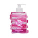 Hotflowers Blow Girl Intimate Aromatic Gel Strawberry & Cream 320ml – Product shot of the clear bottle with vibrant pink and white swirled gel, set against a clean white background with decorative pink brush strokes – Buy now at MKPBR.COM – Worldwide Shipping.