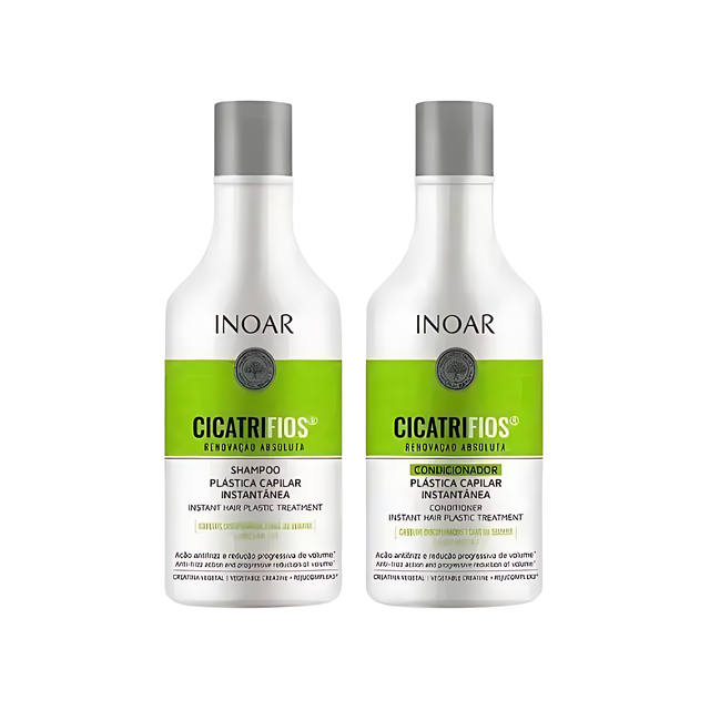 INOAR CICATRIFIOS Hair Treatment Kit - Shampoo & Conditioner (8.45 oz / 250 ml)