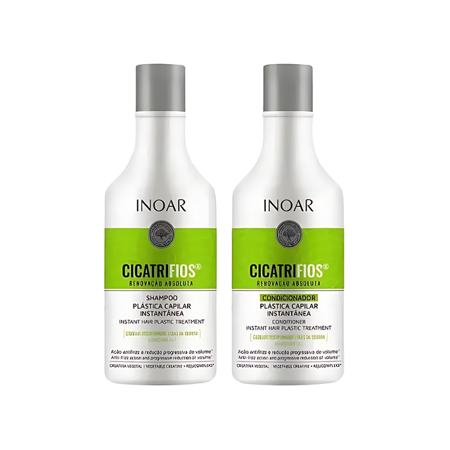 INOAR CICATRIFIOS Hair Treatment Kit - Shampoo & Conditioner (8.45 oz / 250 ml)