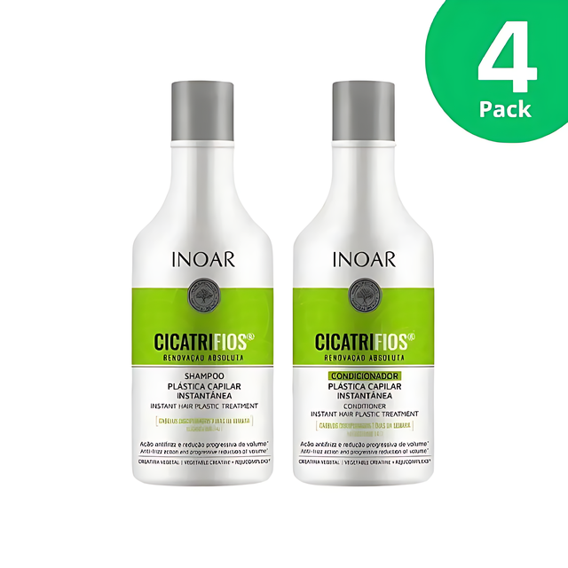 INOAR CICATRIFIOS Hair Treatment Kit - Shampoo & Conditioner (8.45 oz / 250 ml)