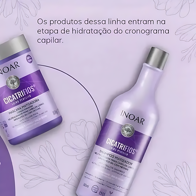INOAR Kit Cicatrifios Blonde Perfection Shampoo + Conditioner, 27.1 fl oz (800 ml)