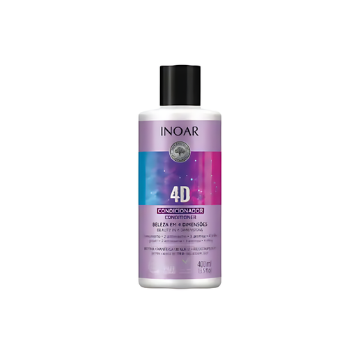 Inoar 4D Beauty Condicioner - Hydrating and Anti-Frizz Condicioner, 13.5 fl oz (400 ml). Buy now at MKPBR.COM – Worldwide Shipping