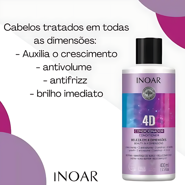 Inoar 4D Beauty Balsamo, 400ml / 13.5 fl oz