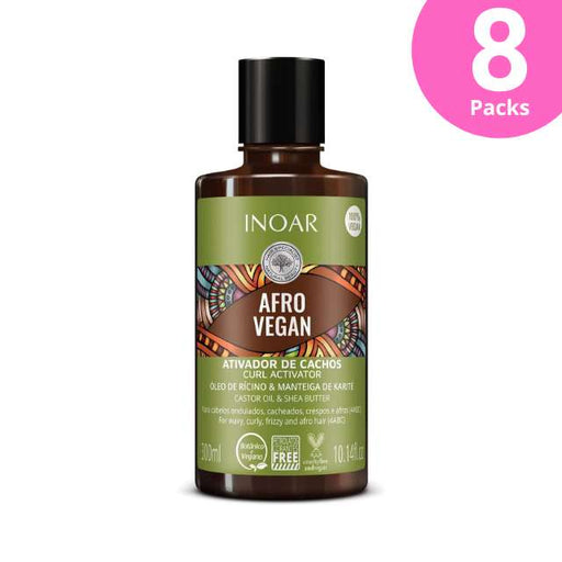 Inoar Afro Vegan Curl Activator with Castor Oil & Shea Butter - 300ml / 10.14 oz