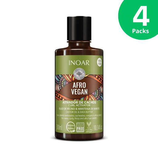 Inoar Afro Vegan Curl Activator with Castor Oil & Shea Butter - 300ml / 10.14 oz