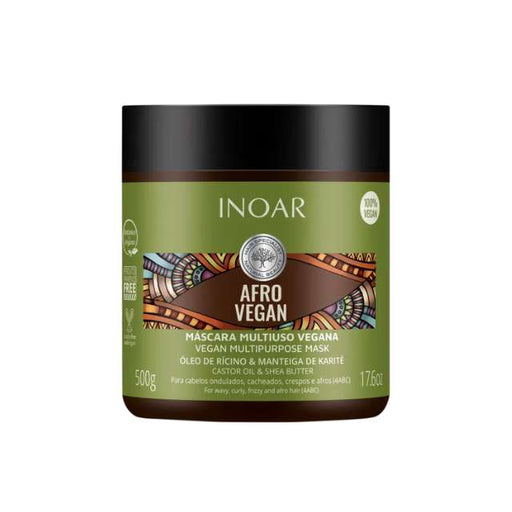 Inoar Afro Vegan Hair Mask with Castor Oil & Shea Butter 500g (17.6oz)