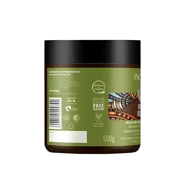 Inoar Afro Vegan Hair Mask with Castor Oil & Shea Butter 500g (17.6oz)