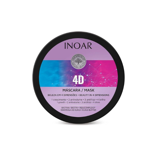 Inoar 4D Hair Mask - Intensive Treatment, 8.8 oz (250g)