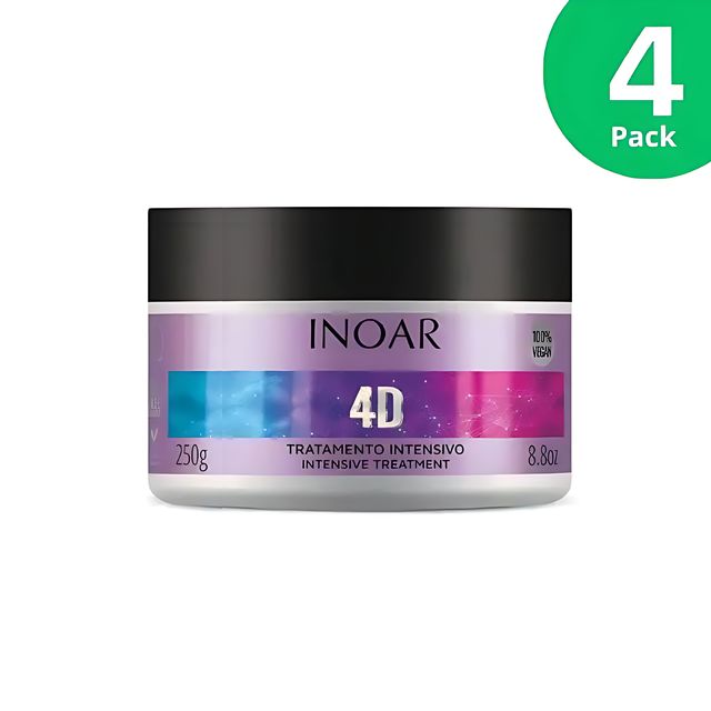 Inoar 4D Hair Mask - Intensive Treatment, 8.8 oz (250g)