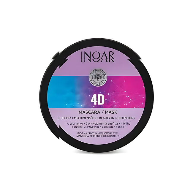 Inoar 4D Hair Mask - Intensive Treatment, 8.8 oz (250g)