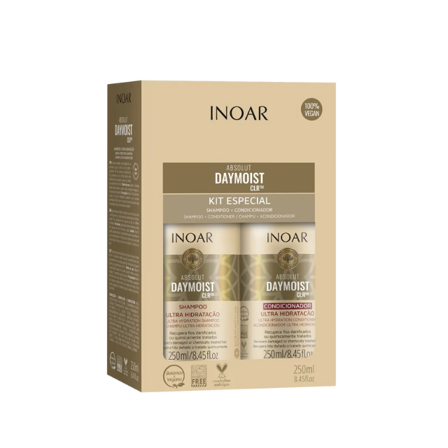 Inoar Absolut DayMoist CLR Ultra Hydration Shampoo & Conditioner Kit - 250 ml (8.45 fl oz each)