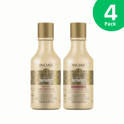 Inoar Absolut DayMoist CLR Ultra Hydration Shampoo & Conditioner Kit - 250 ml (8.45 fl oz each)