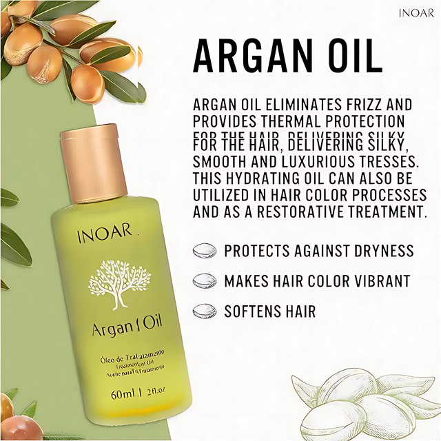 Inoar Argan Oil System - Hair Treatment Oil 2 fl. oz (60ml)