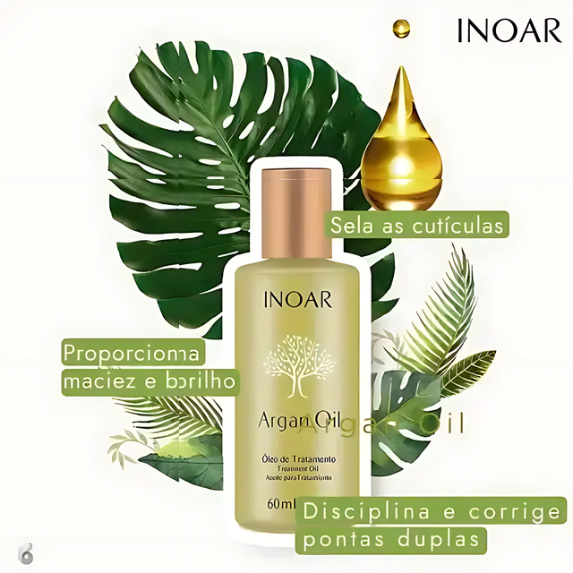 Inoar Argan Oil System - Hair Treatment Oil 2 fl. oz (60ml)