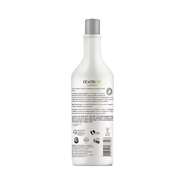 Inoar Cicatrifios Hair Plastic Surgery Shampoo 33.8 oz (1L) – Intensive Repair with Argan Oil, Frizz Reduction, and Shine