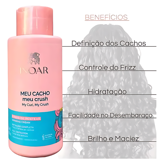Inoar Meu Cacho, Meu Crush - Combing Cream 500ml (16.9 fl. oz.)