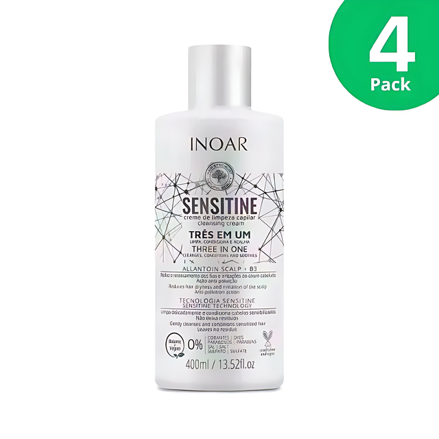 Inoar Sensitine 3-in-1 Cleansing Cream - 13.52 fl. oz (400 ml)