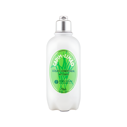 L'Occitane au Brésil Lemongrass Deodorant Body Lotion 8.45 fl oz (250 ml) front packaging – Buy now at MKPBR.COM – Worldwide Shipping
