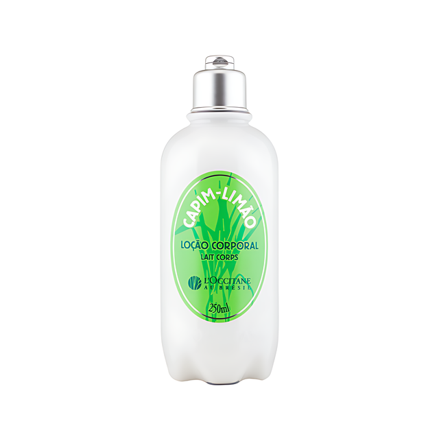 L'Occitane au Brésil Lemongrass Deodorant Body Lotion 8.45 fl oz (250 ml) front packaging – Buy now at MKPBR.COM – Worldwide Shipping
