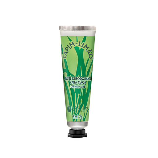 L'Occitane au Brésil Lemongrass Deodorant Hand Cream 1.01 fl oz (30 ml) front packaging – Buy now at MKPBR.COM – Worldwide Shipping