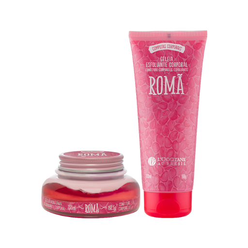 L’Occitane au Brésil Pomegranate Body Care Duo: Exfoliating Jelly & Hydrating Jelly 6.76 fl oz each front packaging – Buy now at MKPBR.COM – Worldwide Shipping