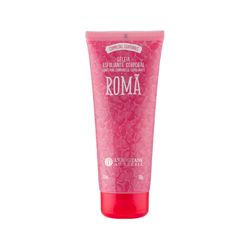 L’Occitane au Brésil Pomegranate Exfoliating Body Jelly, Gentle Polish 6.76 fl oz (200 ml) front tube packaging – Buy now at MKPBR.COM – Worldwide Shipping