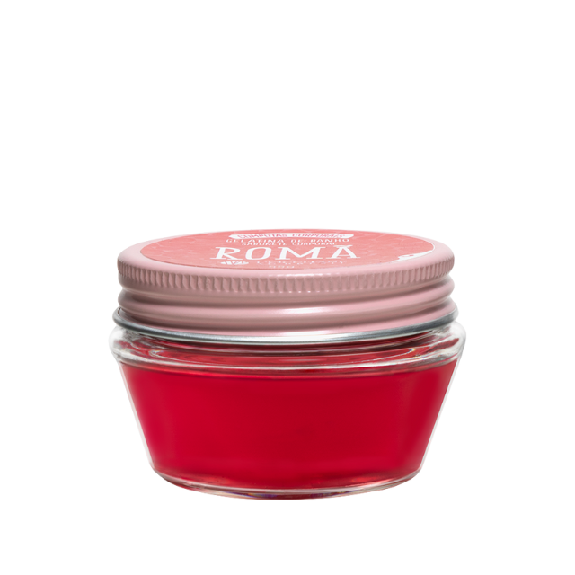 L’Occitane au Brésil Pomegranate Jelly Body Soap in Jar, Gentle Foaming Cleanse 1.94 oz (55 g) front packaging – Buy now at MKPBR.COM – Worldwide Shipping