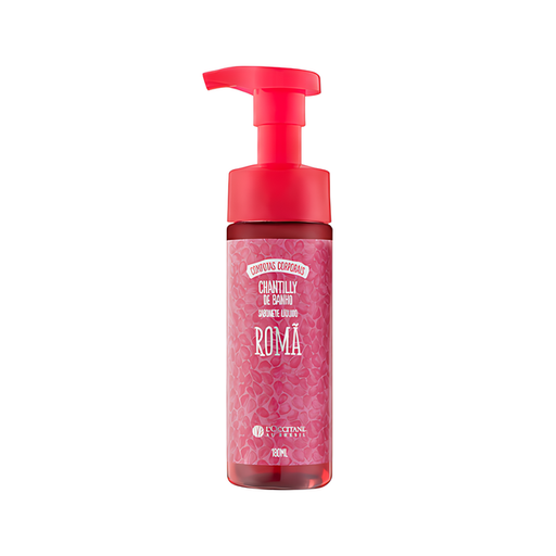 L'Occitane au Brésil Pomegranate Whipped Shower Gel, Creamy Foaming Body Wash 5.92 fl oz (175 ml) front packaging – Buy now at MKPBR.COM – Worldwide Shipping