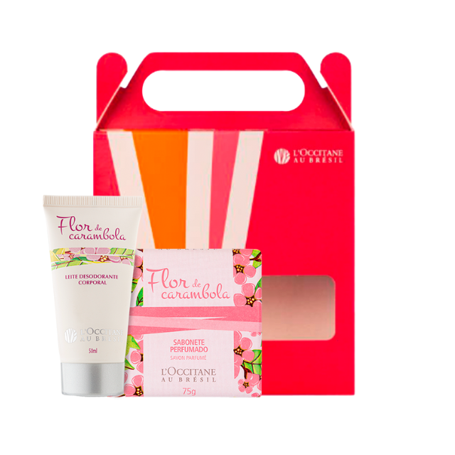 L’Occitane au Brésil Starflower (Flor de Carambola) Gift Set front box presentation – Buy now at MKPBR.COM – Worldwide Shipping

