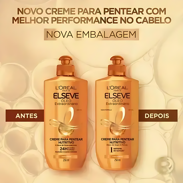 L'Oréal Paris Elseve Extraordinary Oil Leave-In Conditioning Cream, 8.45 oz (250ml)