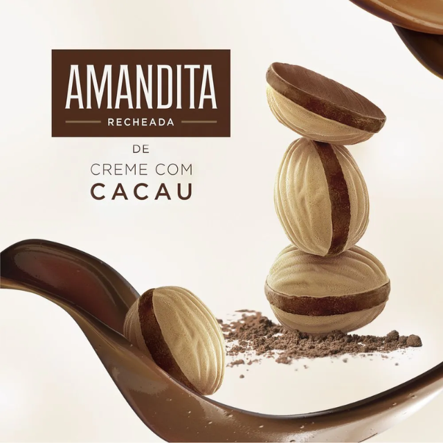 4 包 Lacta Amandita 威化饼，带巧克力味馅料 - 4 x 200 克（7.05 盎司）