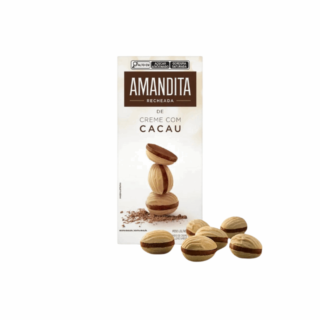 4-Pack Lacta Amandita Wafer with Chocolate-Flavored Filling - 4 x 200g (7.05 oz)