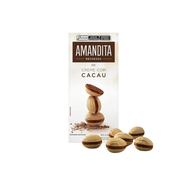 4 paquetes de oblea Lacta Amandita con relleno con sabor a chocolate - 4 x 200 g (7,05 oz)