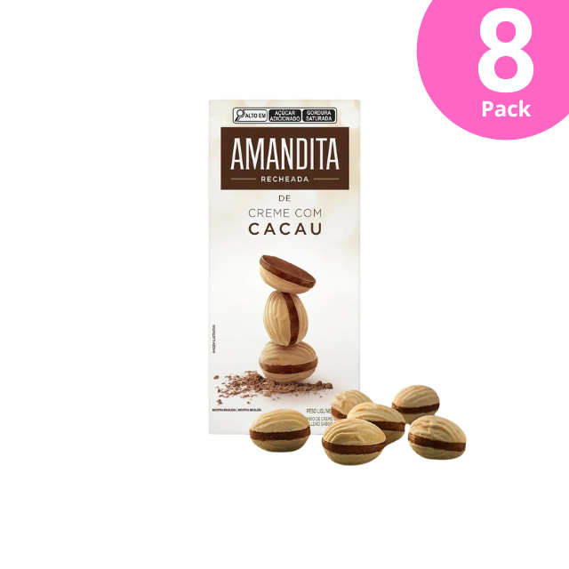 8 عبوات من ويفر لاكتا أمانديتا مع حشوة بنكهة الشوكولاتة - 8 × 200 جم (7.05 أونصة)