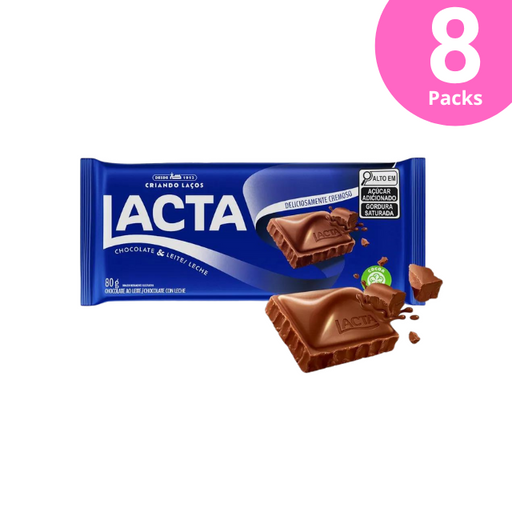 Lacta Classic Milk Chocolate Bar - 80g (2.82 oz) - Smooth and Creamy Indulgence