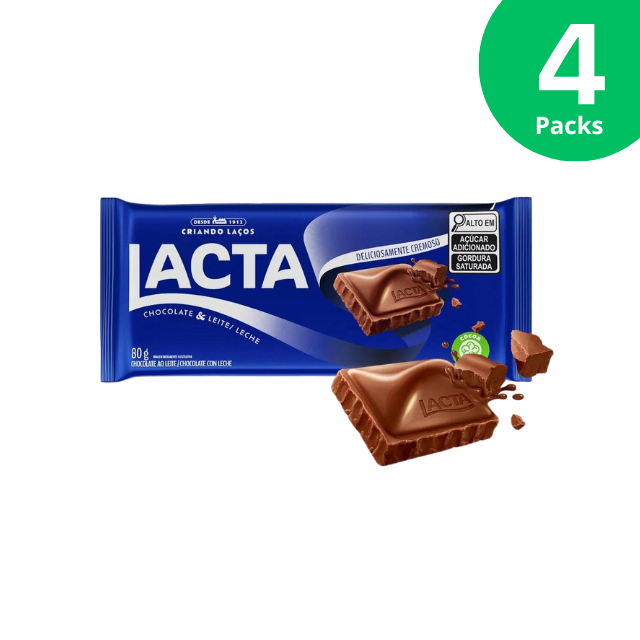 Lacta Classic Milk Chocolate Bar - 80g (2.82 oz) - Smooth and Creamy Indulgence