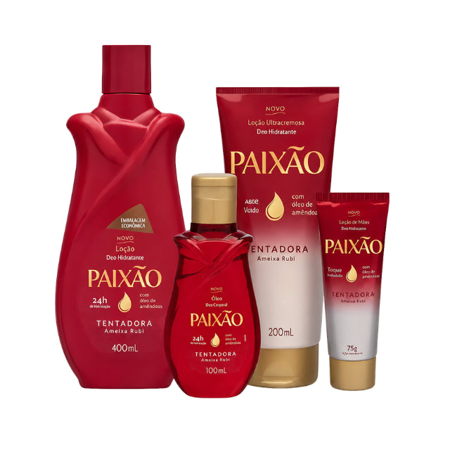 Paixão Coffret rituel complet Tempting Ruby Plum – huile corporelle hydratante et lotions pour une peau soyeuse et lumineuse