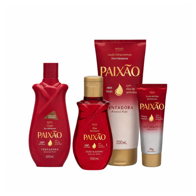 Paixão Tempting Ruby Plum Complete Ritual Kit – Hydrating Body Oil & Lotions for Silky, Luminous Skin