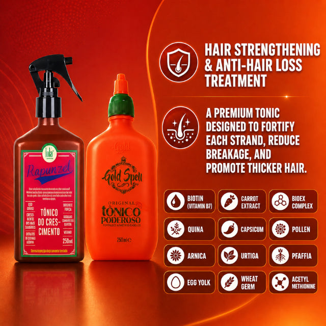 Brazilian Hair Fortification & Growth Set - Two of the Best Hair Tonics for Anti-Hair Loss & Strength,