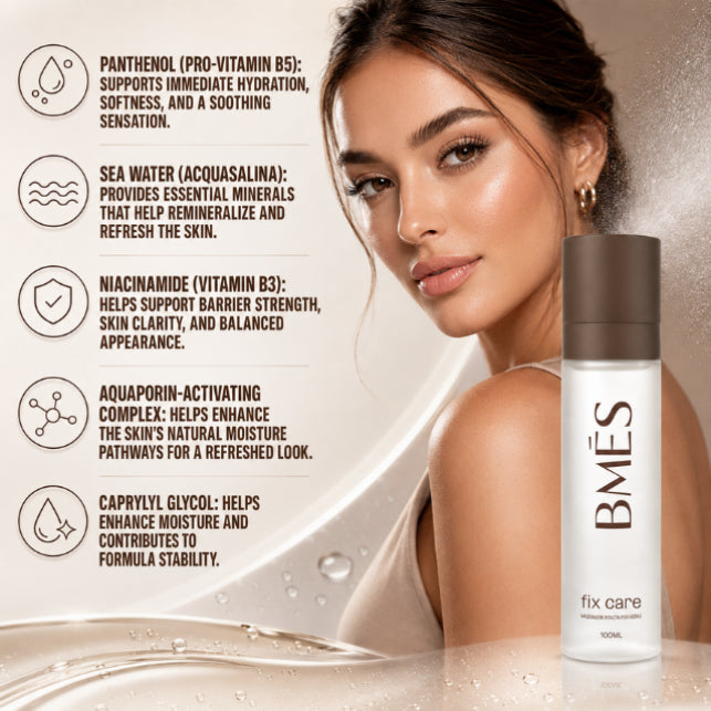 BM Beauty Fix Care Hydrating & Setting Mist 3.38 oz (100 ml) - Makeup Hold, Skin Revitalization & Daily Protection