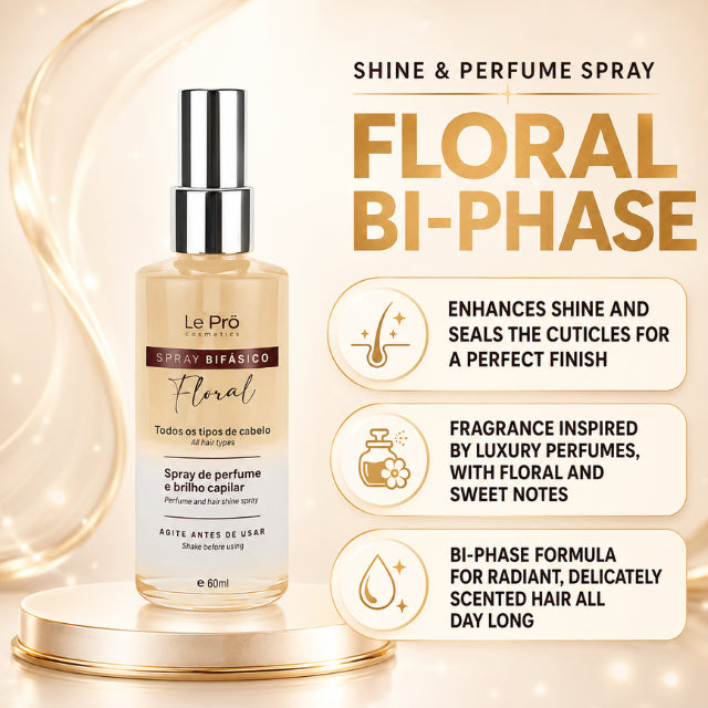 بخاخ شعر Le Prö Bifásico Floral لللمعان والعطر – 2.03 أونصة سائلة (60 مل)