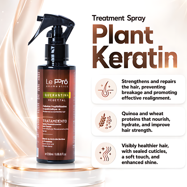 Le Prö Queratina Vegetal Vegetable Keratin Anti-Breakage Spray – 6.76 fl oz (200 ml)