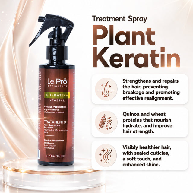 Le Prö Queratina Vegetal Vegetable Keratin Anti-Breakage Spray – 6.76 fl oz (200 ml)