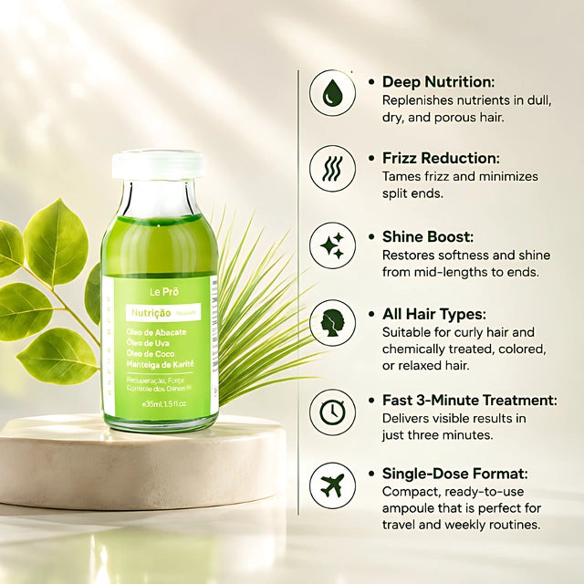 Le Prö Ultradose Nutrition – Ampoule Capillaire Brésilienne Dose Unique – 0,5 oz (15 ml)