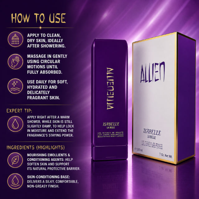 Lotion hydratante pour le corps Isabelle La Belle Allien 200ml (6.76 fl oz)