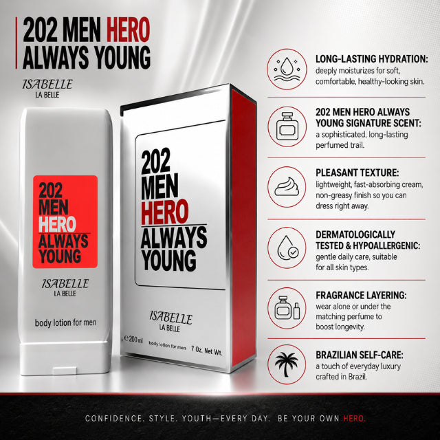 Isabelle La Belle 202 Men Hero Always Young Körperfeuchtigkeitslotion 200ml (6.76 fl oz)