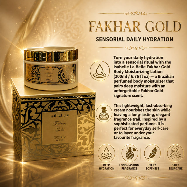 Lotion hydratante pour le corps Isabelle La Belle Fakhar Gold 200ml (6.76 fl oz)
