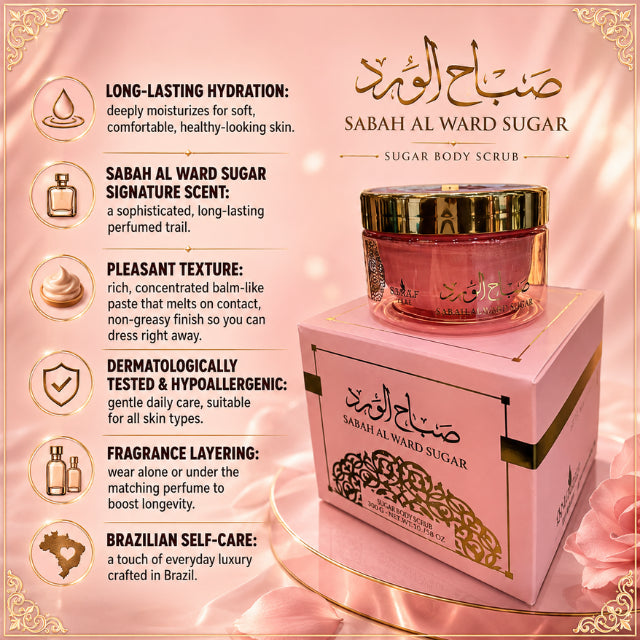Isabelle La Belle Sabah Al Ward Sugar 농축 바디 보습 페이스트 200g (7.05 oz)